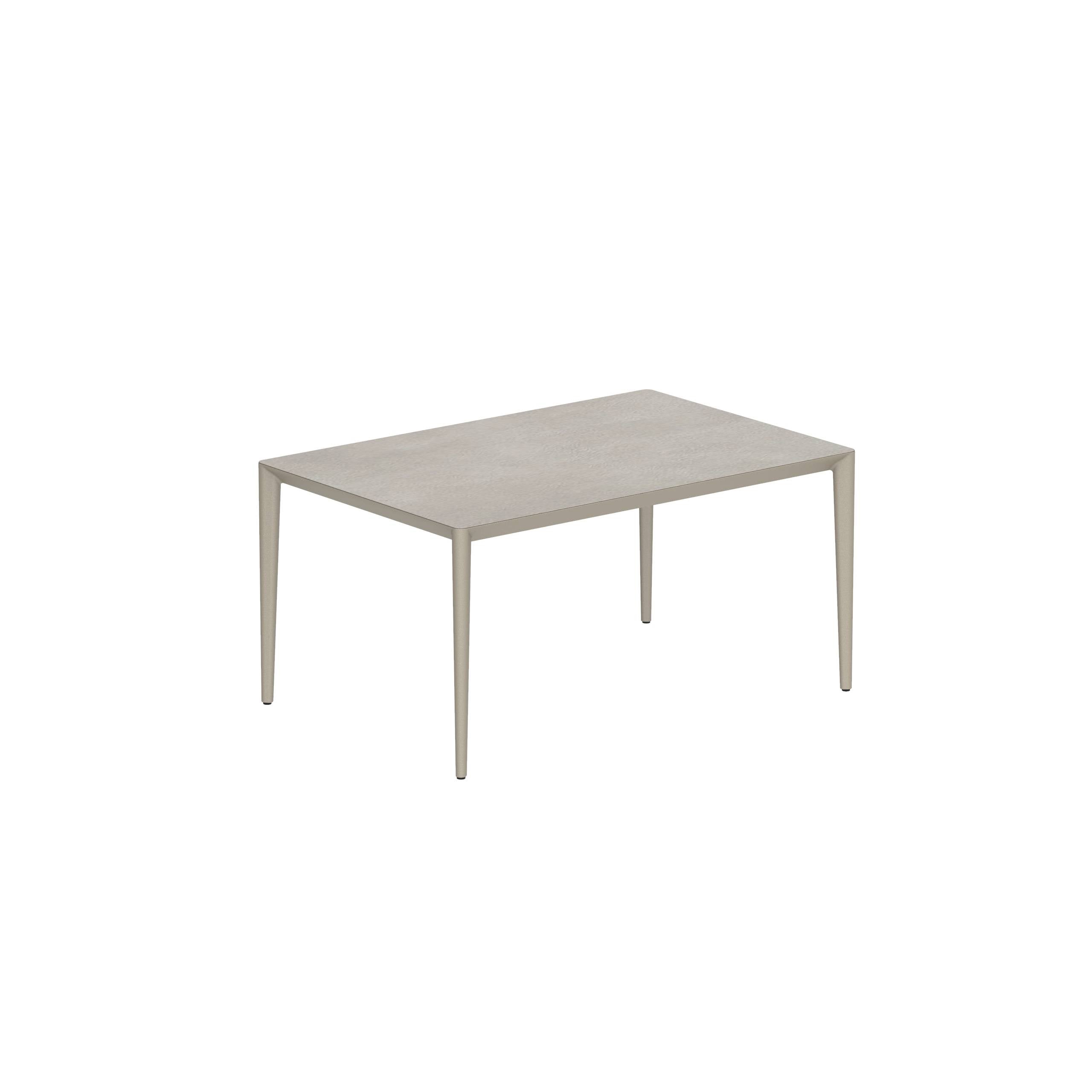 U-Nite Table 150x100cm Sand With Ceramic Tabletop Cemento Luminoso