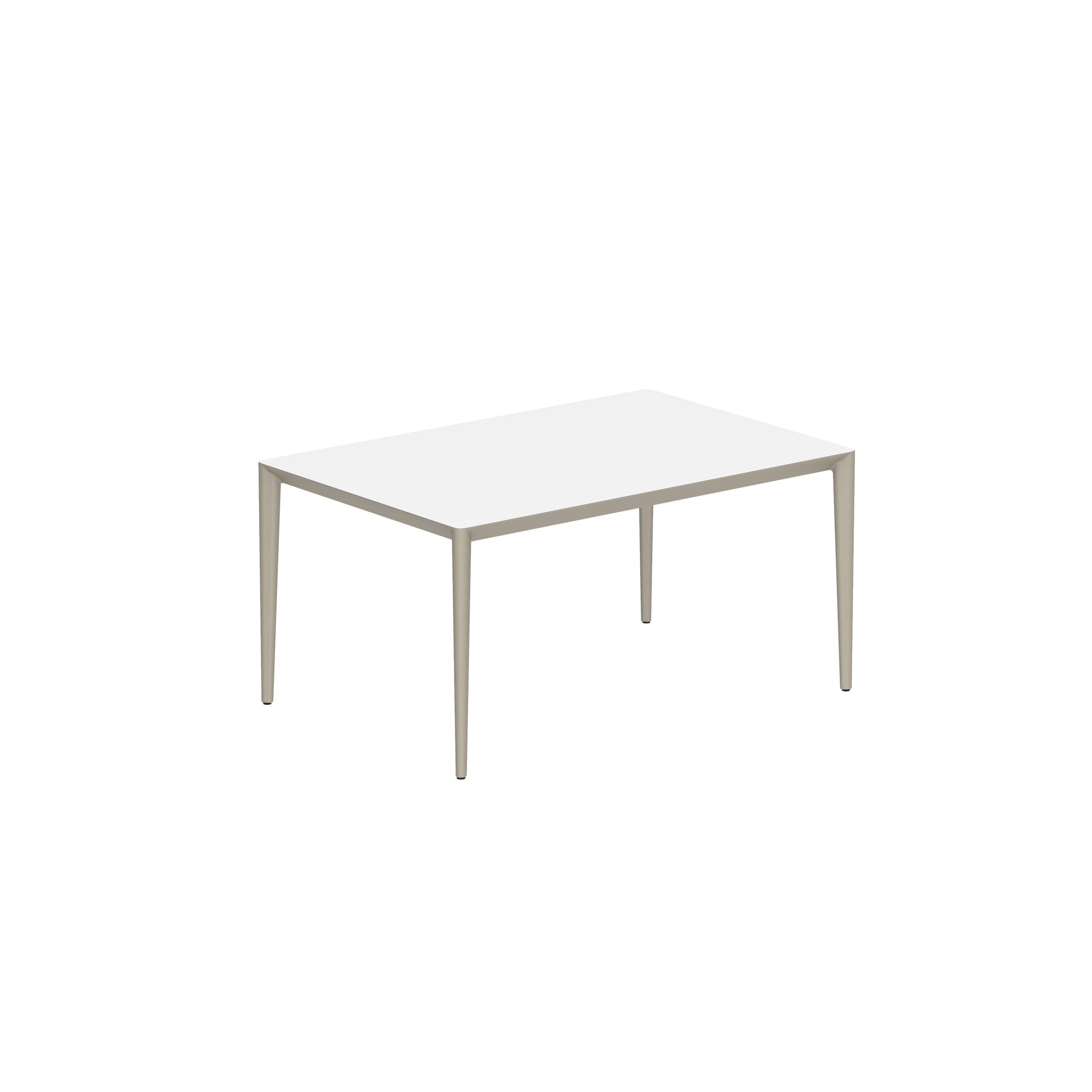 U-Nite Table 150x100cm Sand With Ceramic Tabletop White