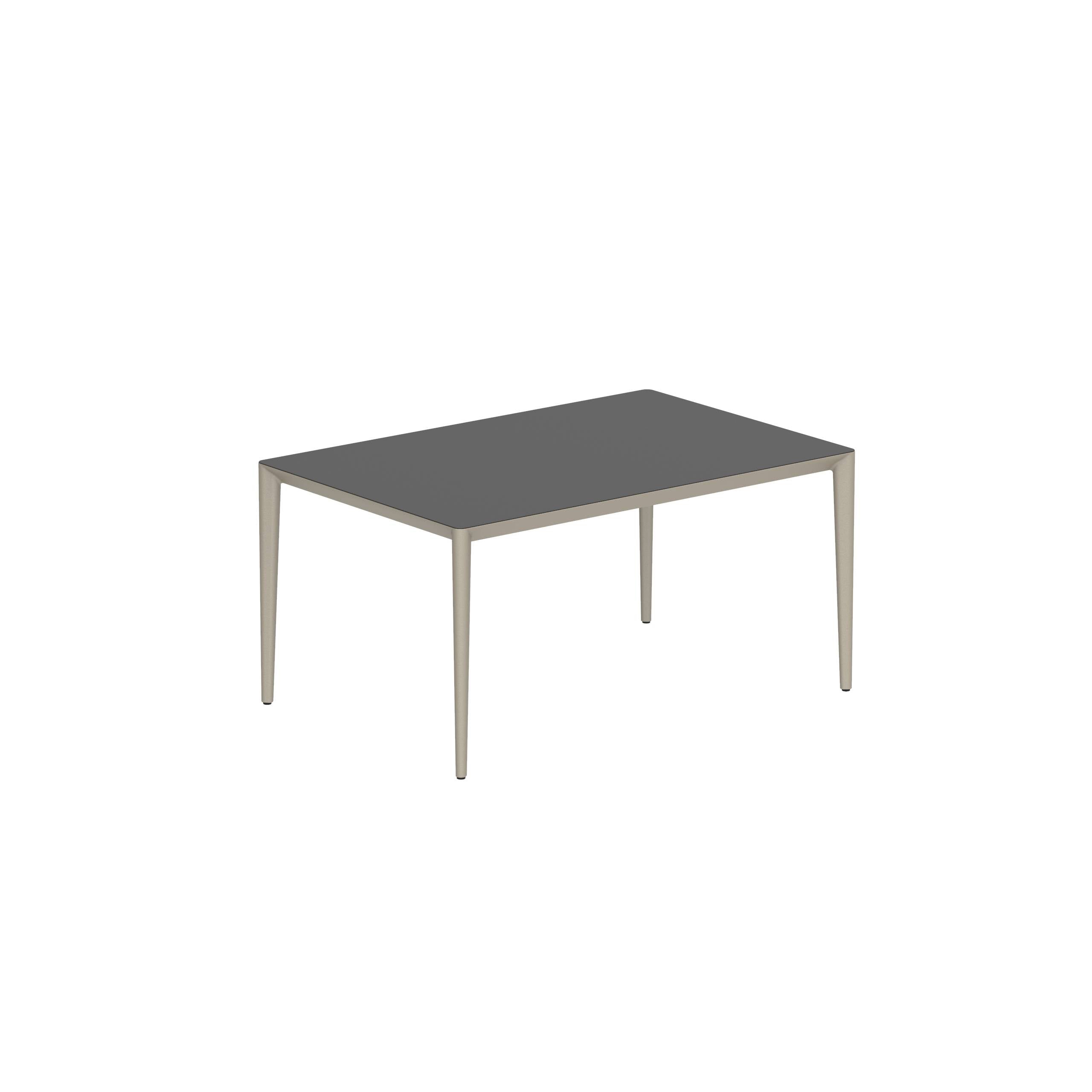 U-Nite Table 150x100cm Sand With Ceramic Tabletop Black