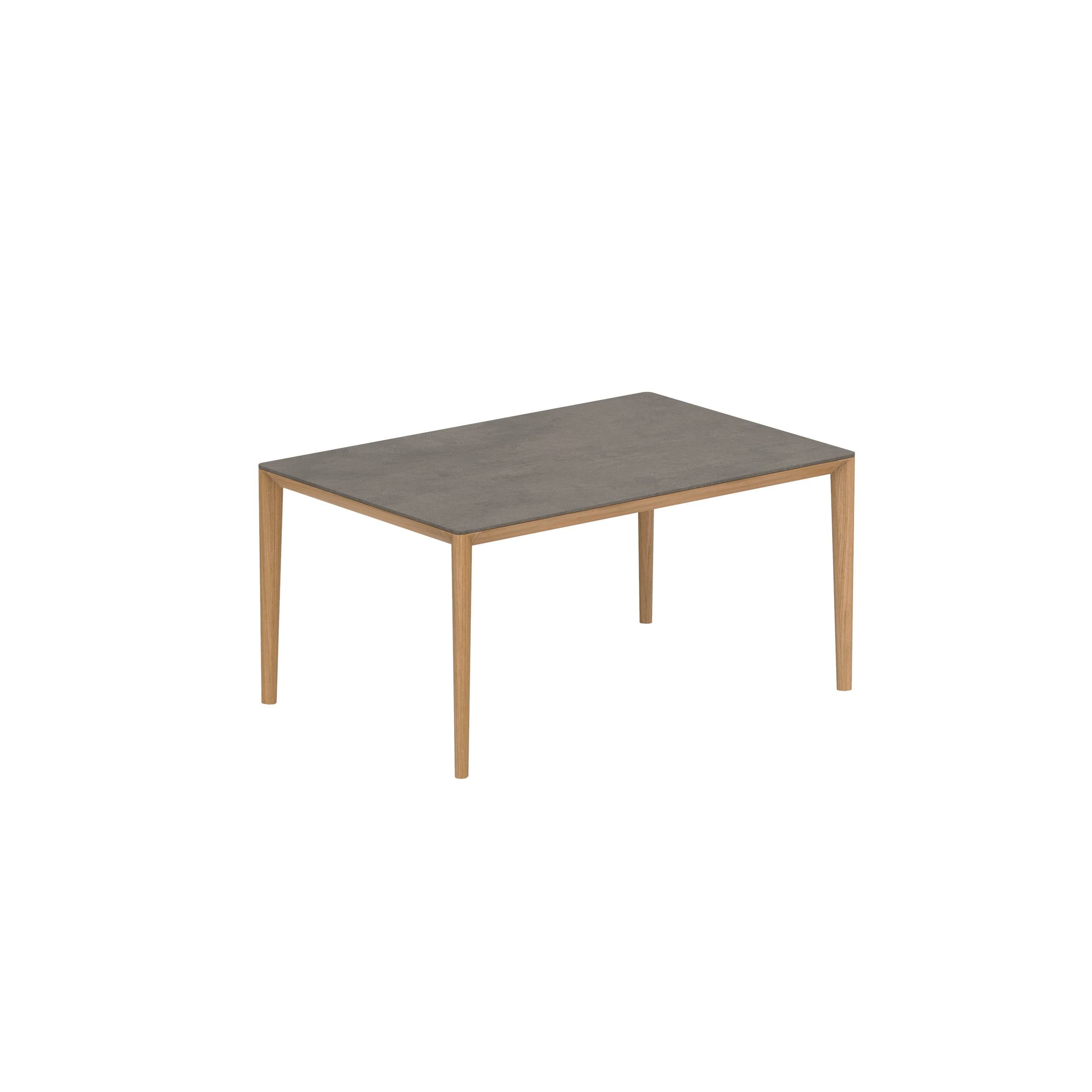 U-Nite Table 150x100cm Teak With Ceramic Tabletop Terra Marrone