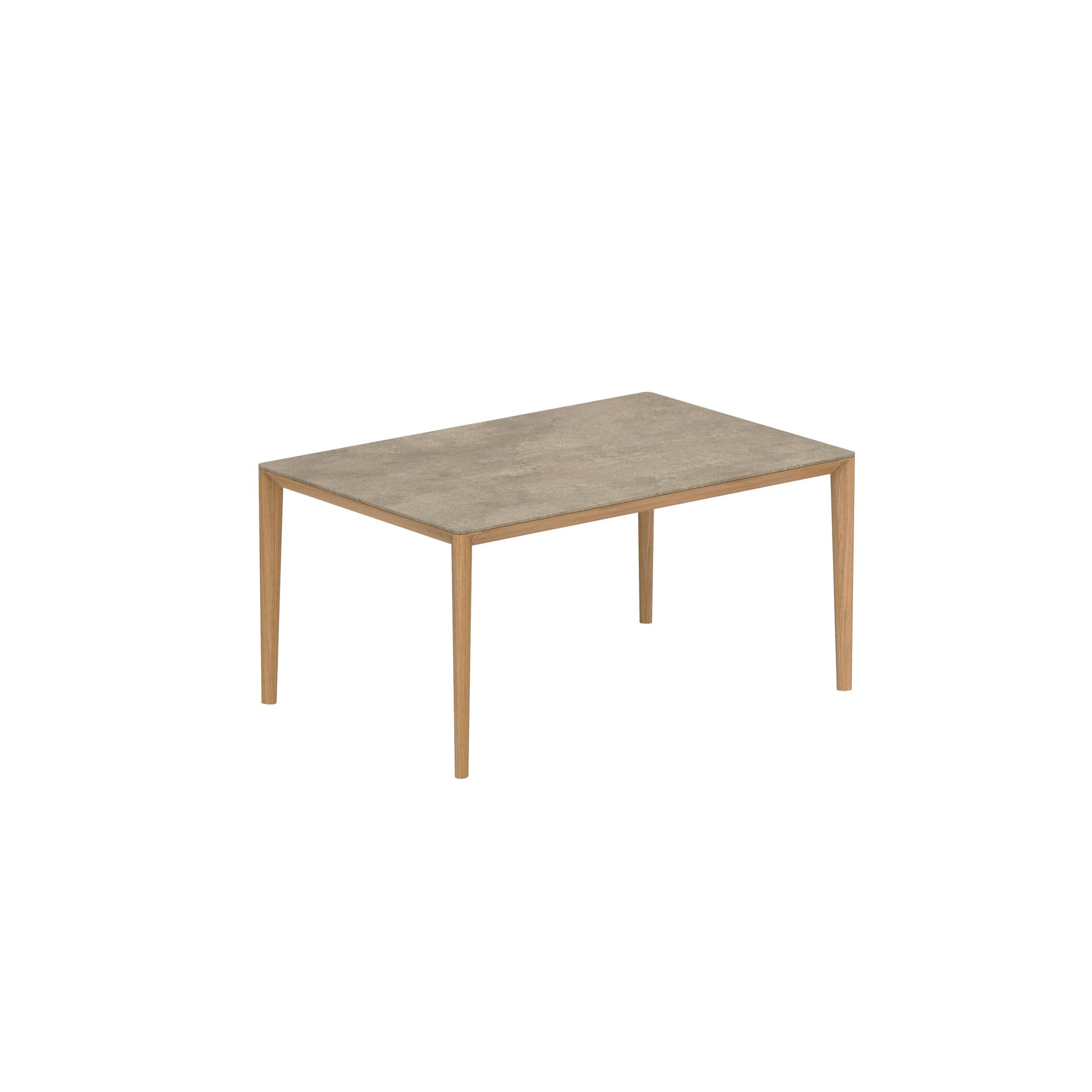 U-Nite Table 150x100cm Teak With Ceramic Tabletop Terra Sabbia