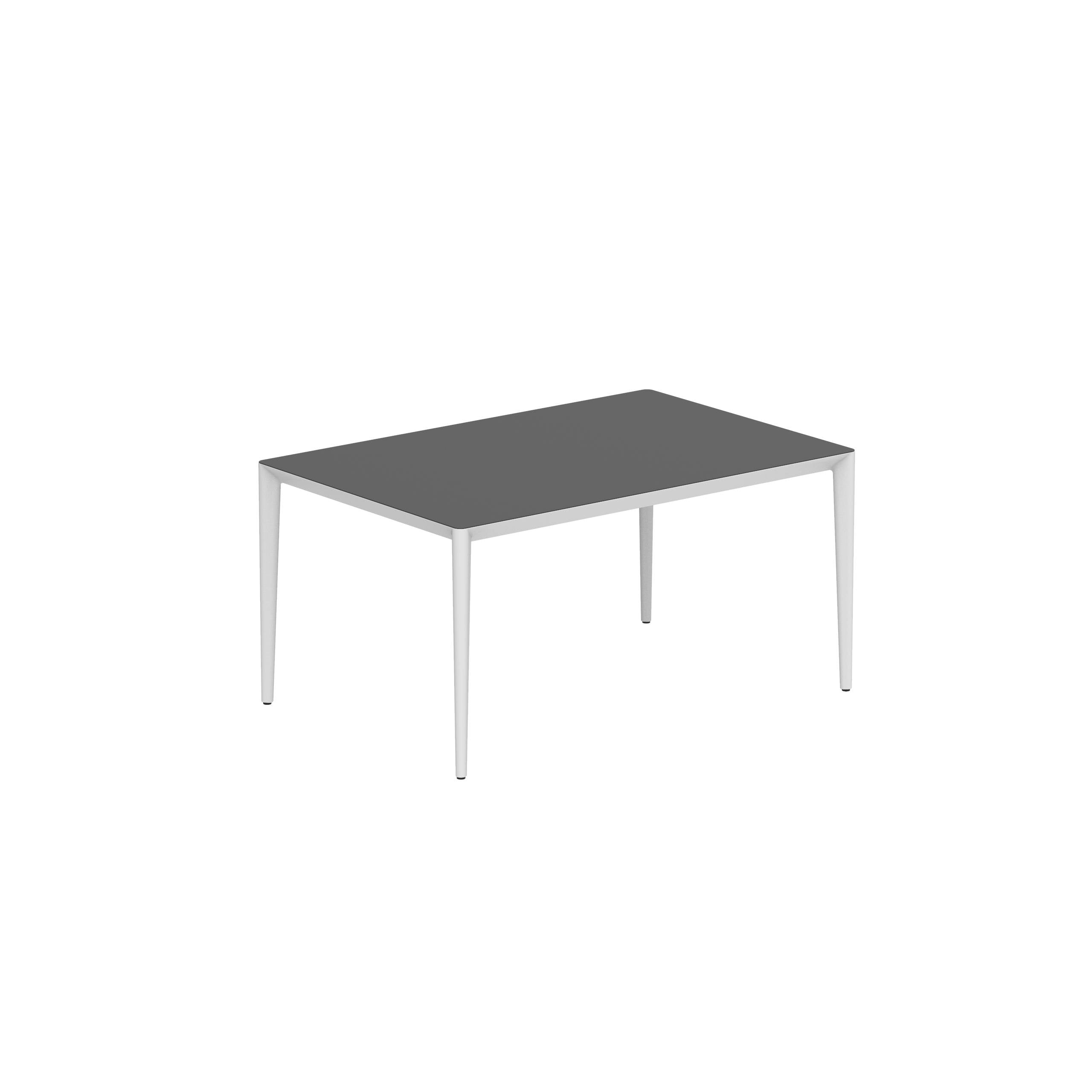 U-Nite Table 150x100cm White With Ceramic Tabletop Black