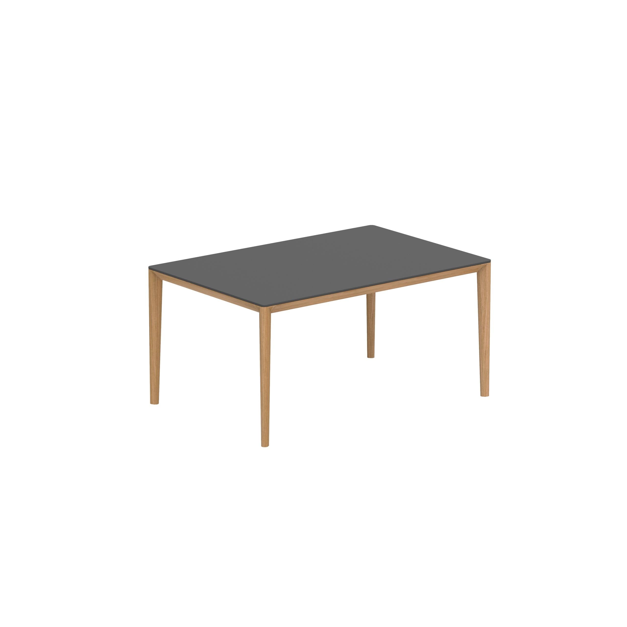 U-Nite Table 150x100cm Teak With Ceramic Tabletop Black