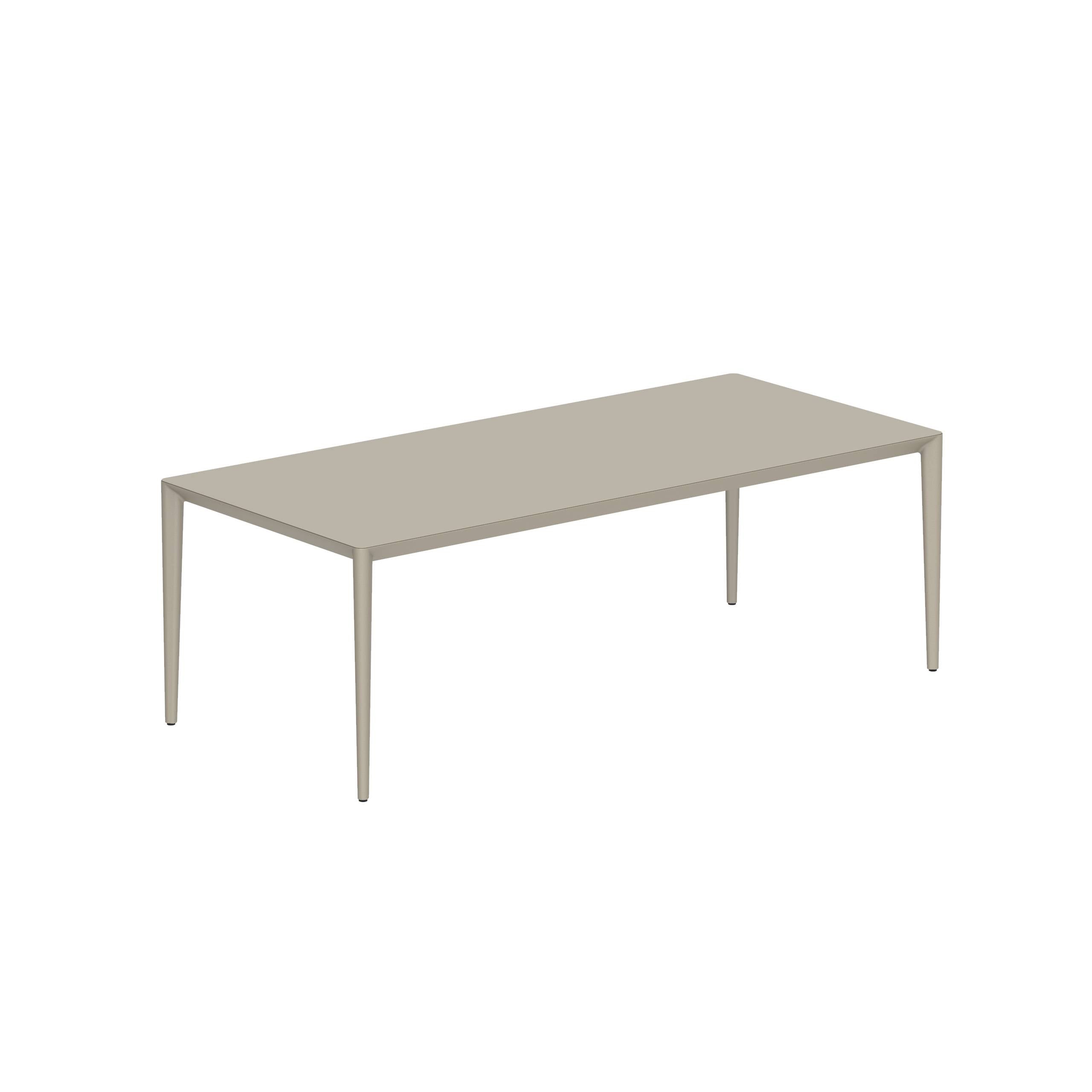 U-Nite Table 220x100cm Sand With Ceramic Tabletop In Pearl Grey