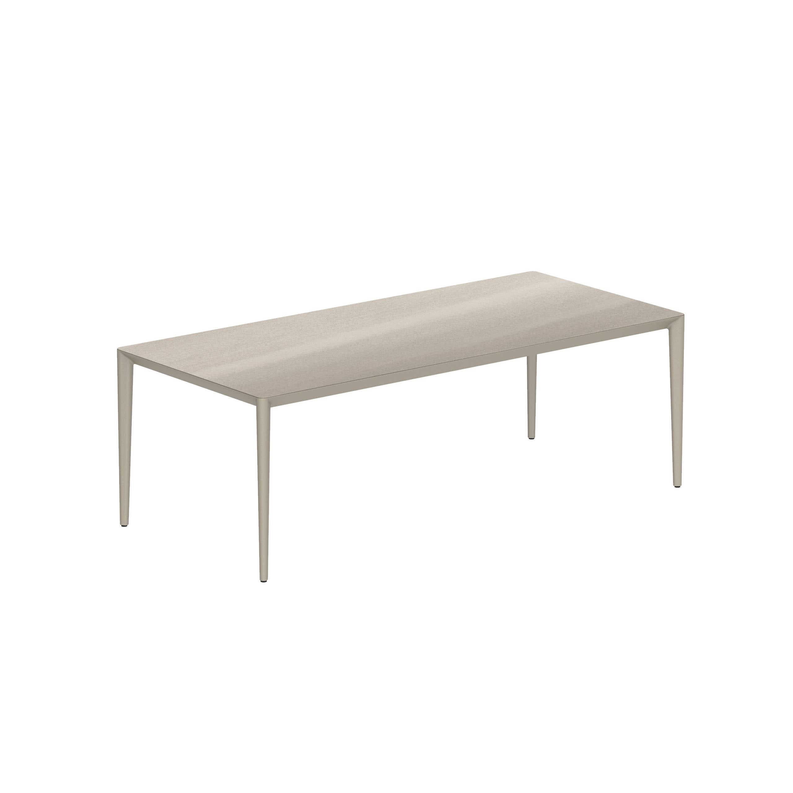 U-Nite Table 220x100cm Sand With Ceramic Tabletop In Taupe Grey