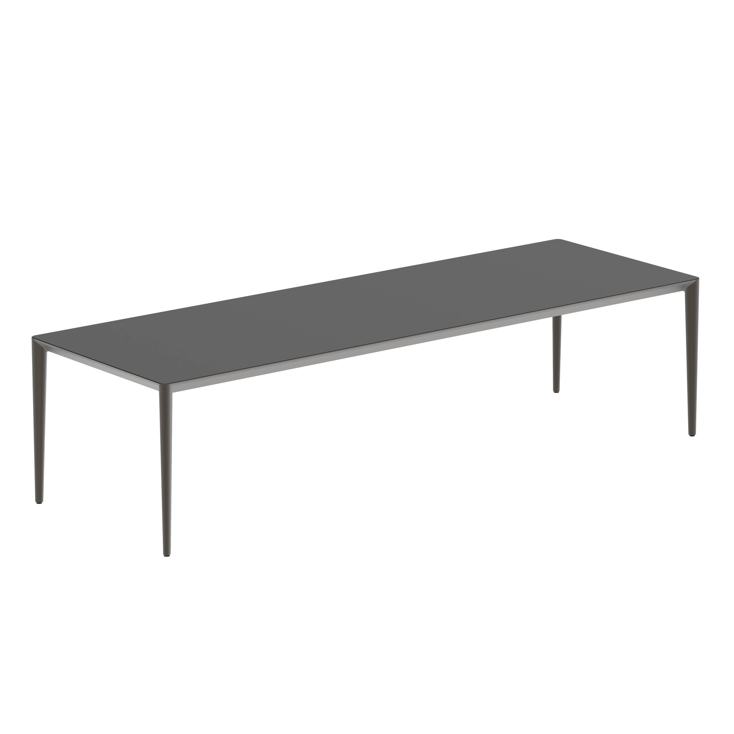 U-Nite Table 300x100cm Bronze With Ceramic Tabletop In Black