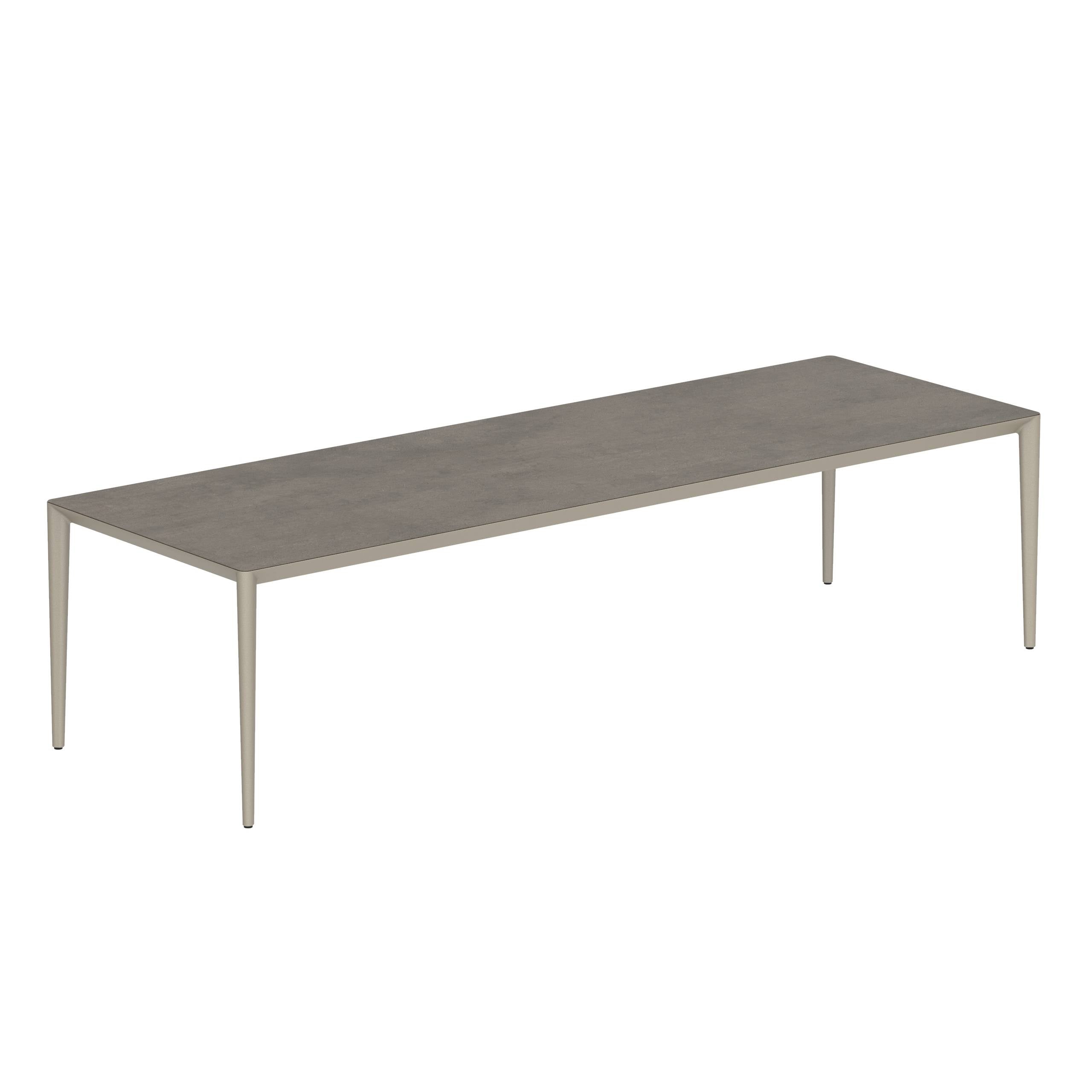 U-Nite Table 300x100cm Sand With Ceramic Tabletop In Terra Marrone