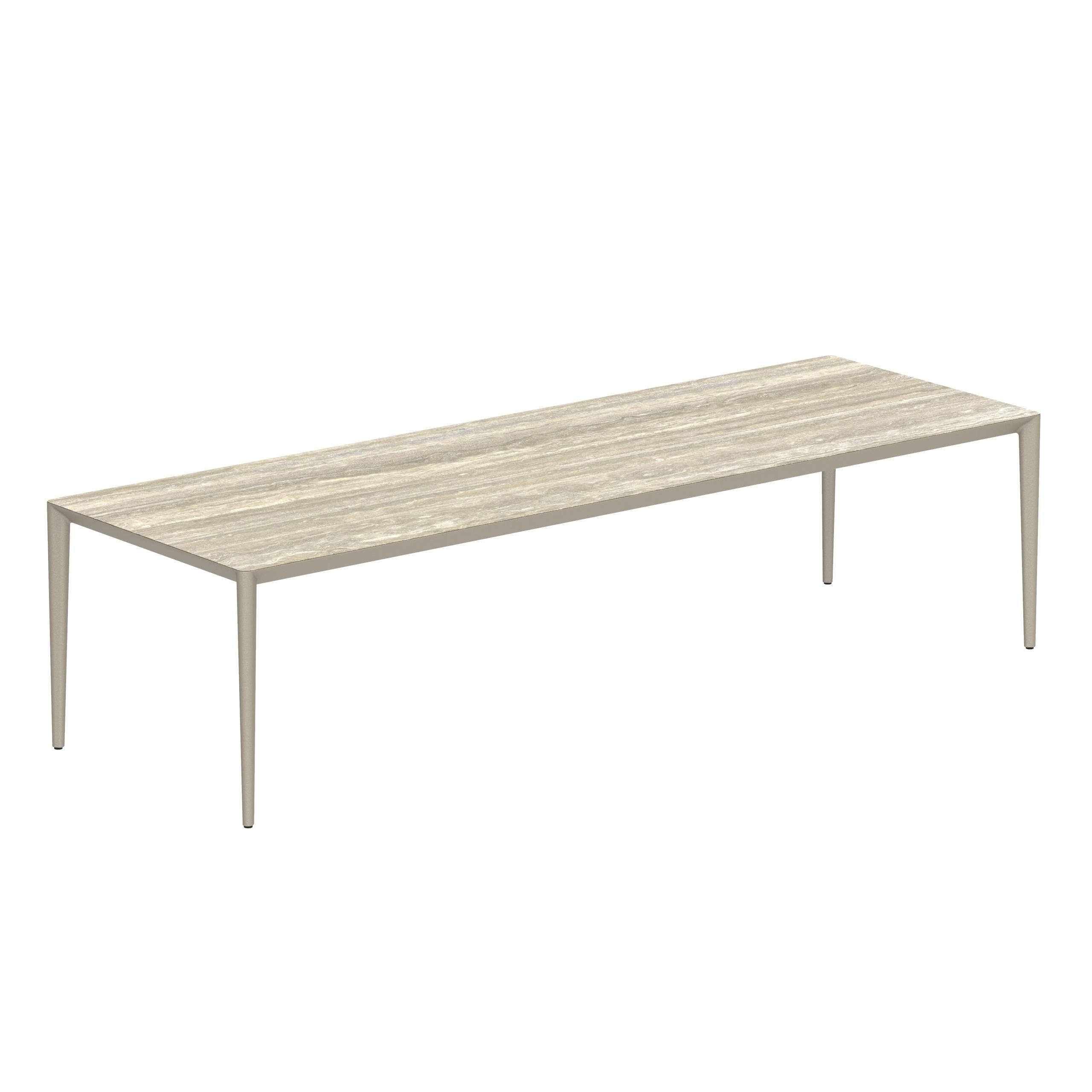 U-Nite Table 300x100cm Sand With Ceramic Tabletop In Travertino