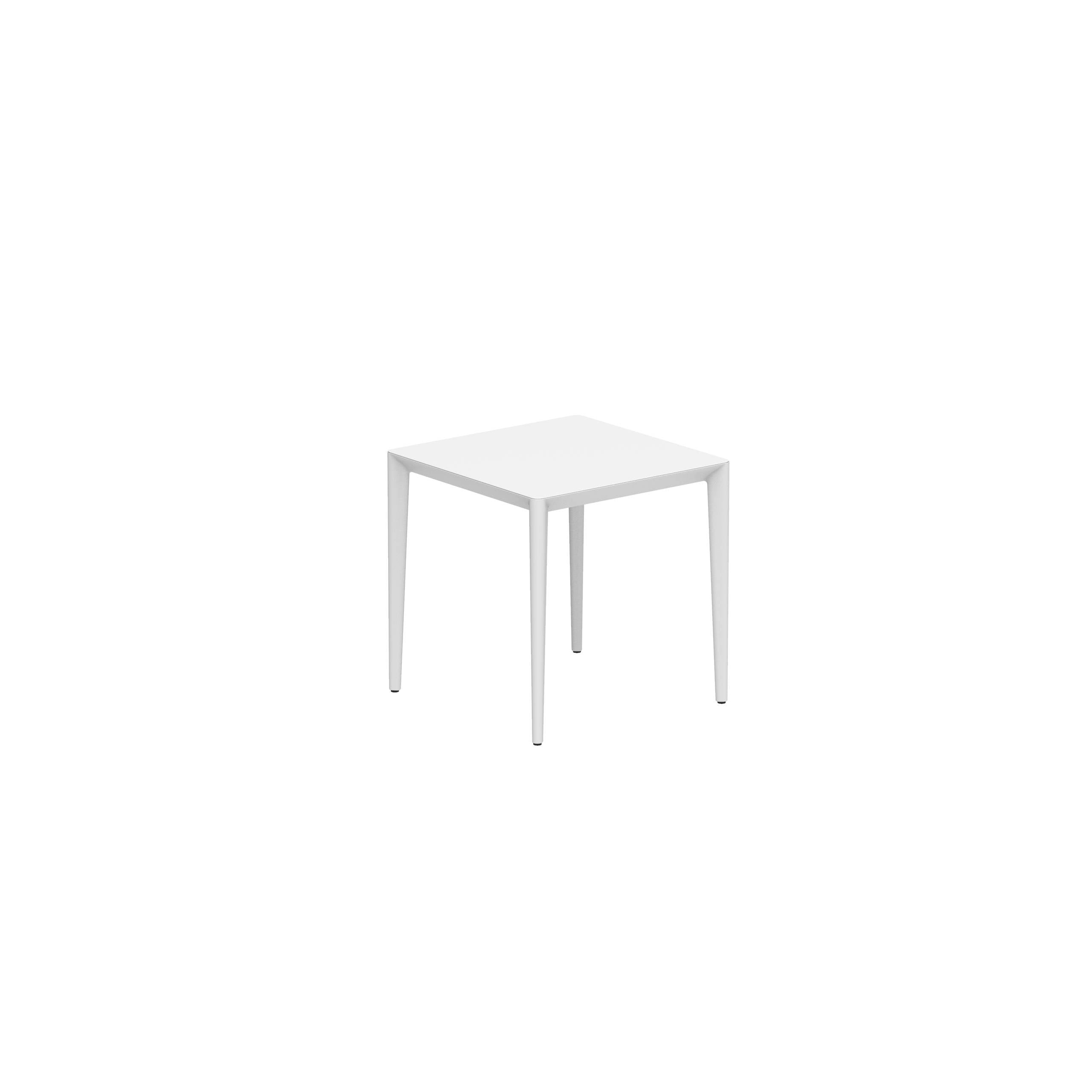 U-Nite Table 74x74cm White With Ceramic Tabletop In White