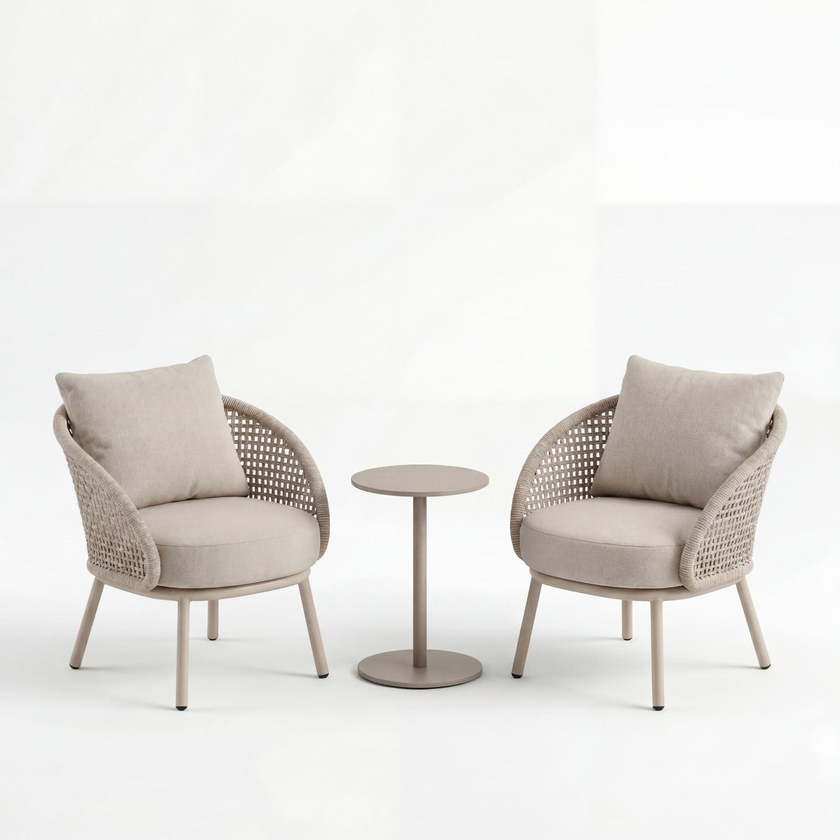 4 Seasons Outdoor Wave 2 Seat CPT65cm Round Ceramic Bistro Table