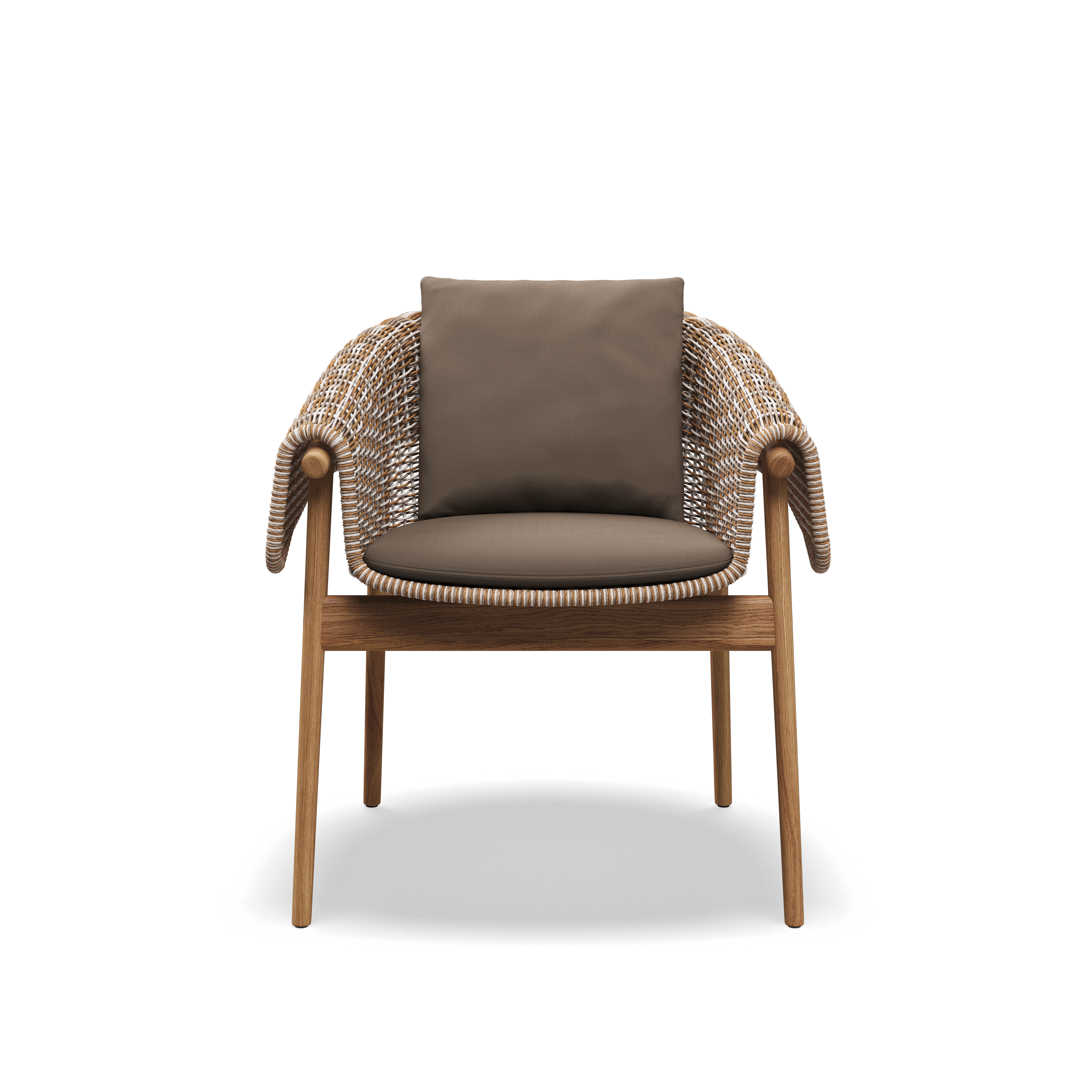 Gloster Wrap Teak Dining Chair with Arms