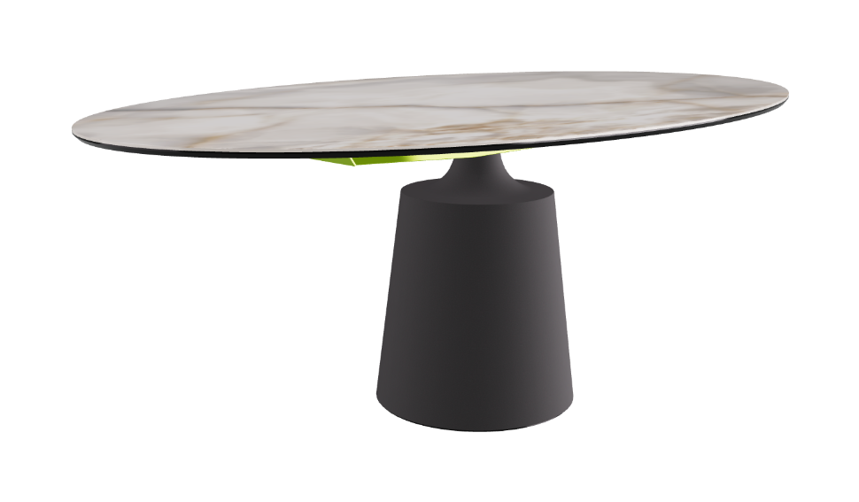 Cattelan Italia Yoda Keramik Oval & Barrel Shaped Dining Table