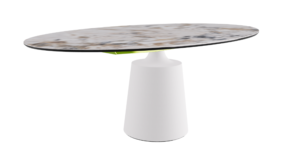 Cattelan Italia Yoda Keramik Oval & Barrel Shaped Dining Table