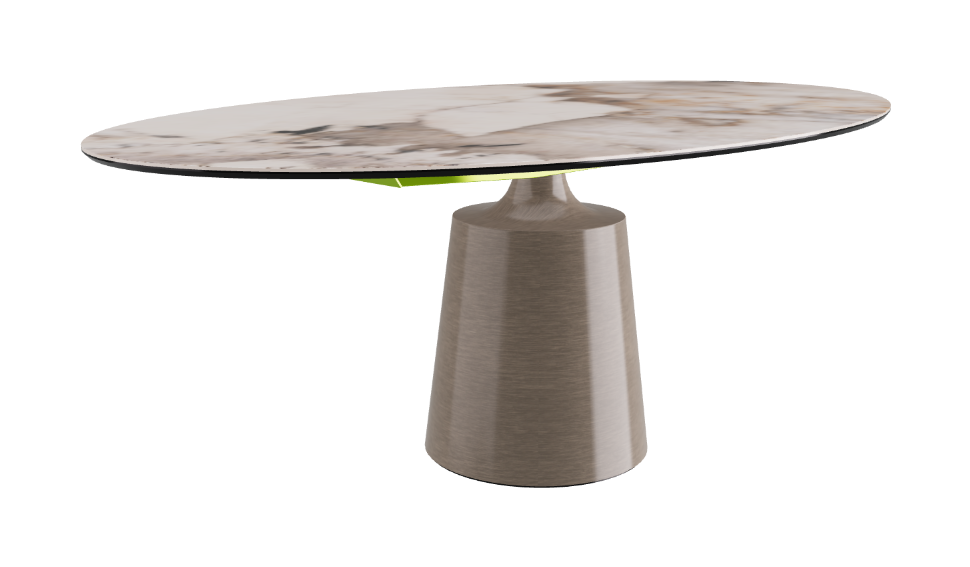 Cattelan Italia Yoda Keramik Oval & Barrel Shaped Dining Table