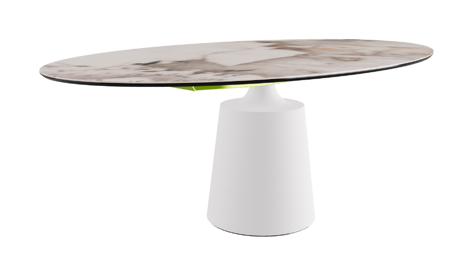 Cattelan Italia Yoda Keramik Oval & Barrel Shaped Dining Table