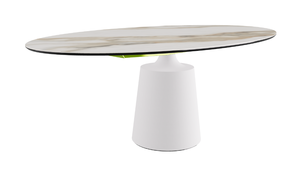 Cattelan Italia Yoda Keramik Oval & Barrel Shaped Dining Table