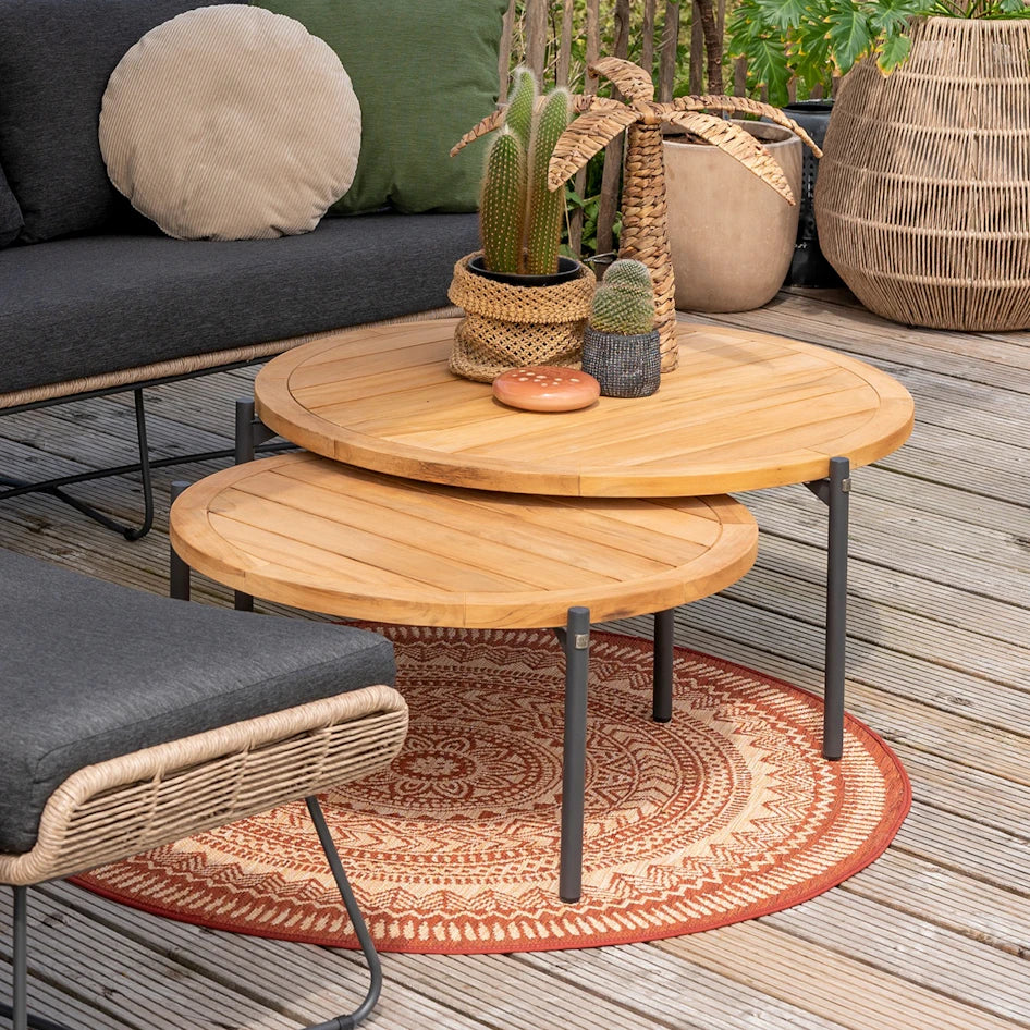 4 Seasons Outdoor Yoga Coffee Table Natural Teak 90cm