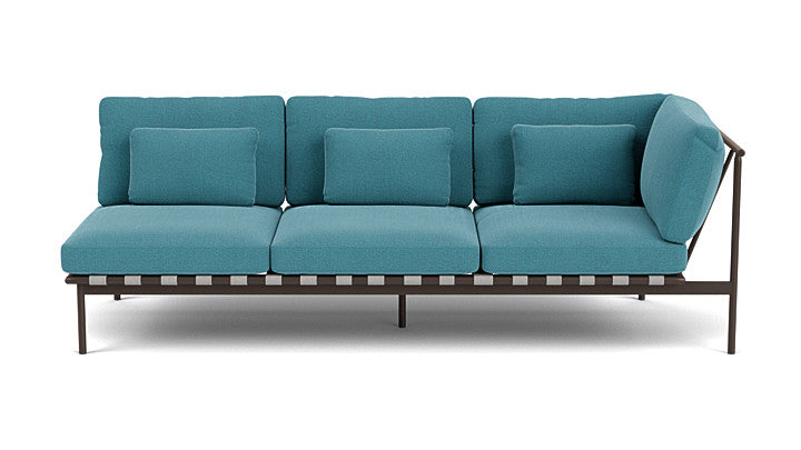 Barlow Tyrie Around Deep Seating Triple Lounge Sofa with Aluminium Right Arm