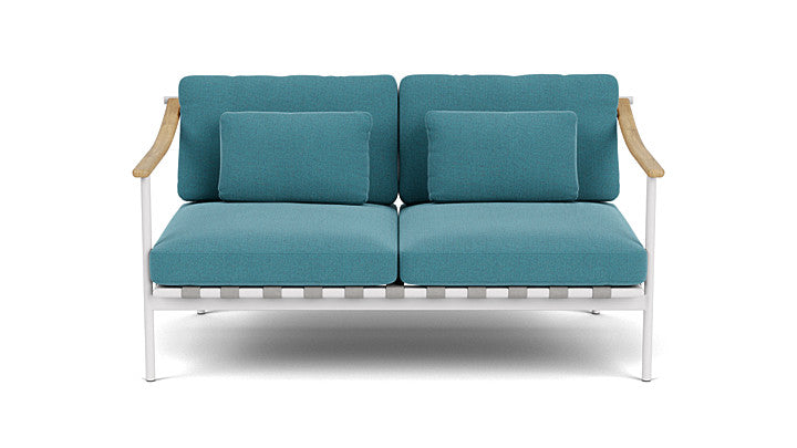 Barlow Tyrie Around Deep Seating Double Lounge Sofa with Teak Arms