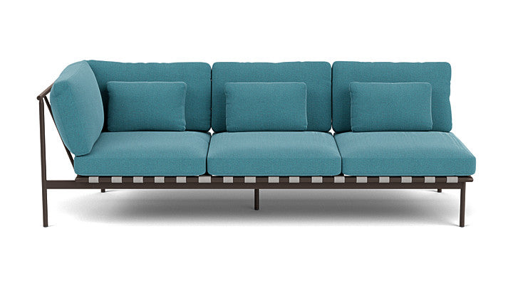 Barlow Tyrie Around Deep Seating Triple Lounge Sofa with Aluminium Left Arm