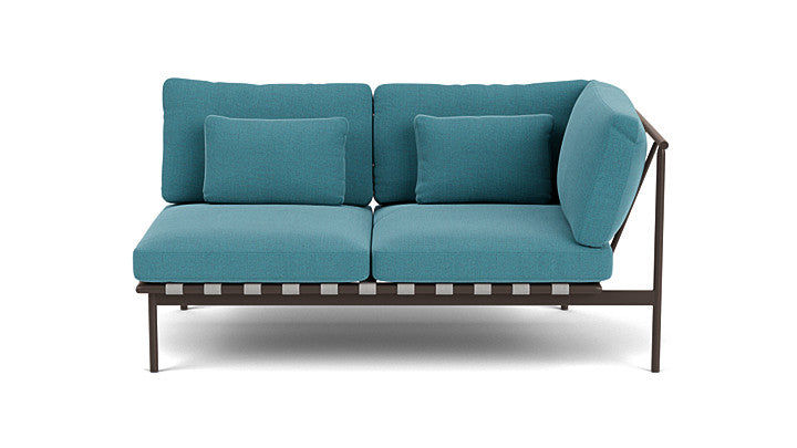 Barlow Tyrie Around Deep Seating Double Lounge Sofa with Aluminium Right Arm