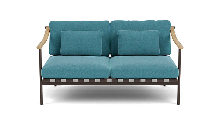 Barlow Tyrie Around Deep Seating Double Lounge Sofa with Teak Arms