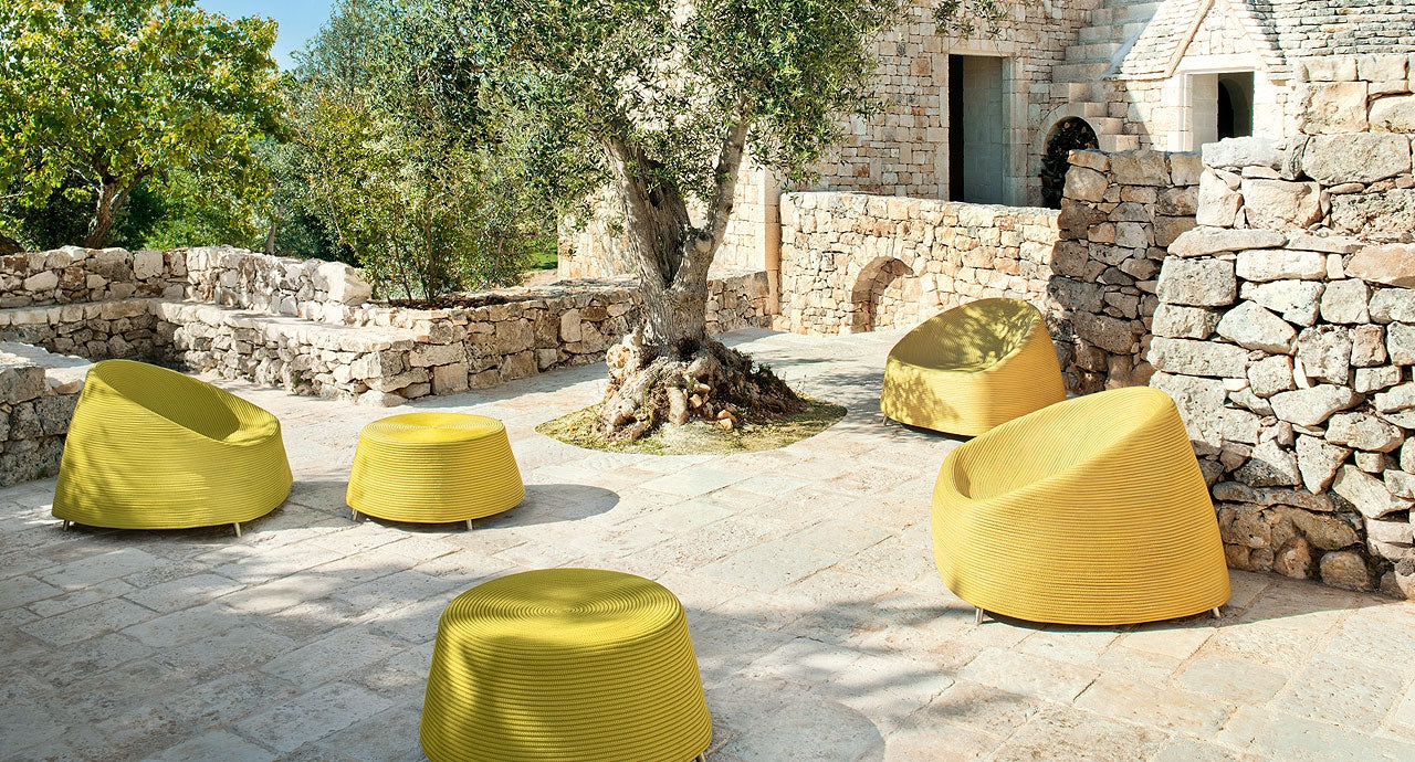 Paola Lenti Afra Armchairs In Blue