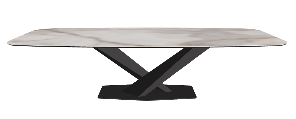 Cattelan Italia Stratos Keramik Barrel-Shaped Dining Table – 300x120x75h