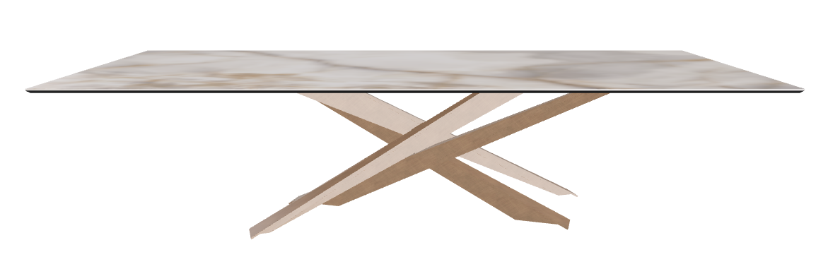 300x120x74.5h Rectangle Shaped_Alabastro_Brushed Bronze