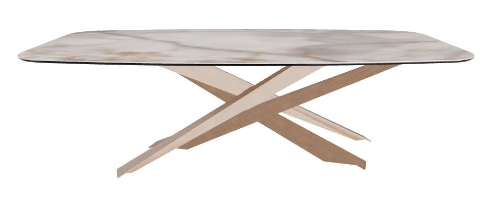 240x120x74.5h Barrel Shaped_Alabastro_Brushed Bronze