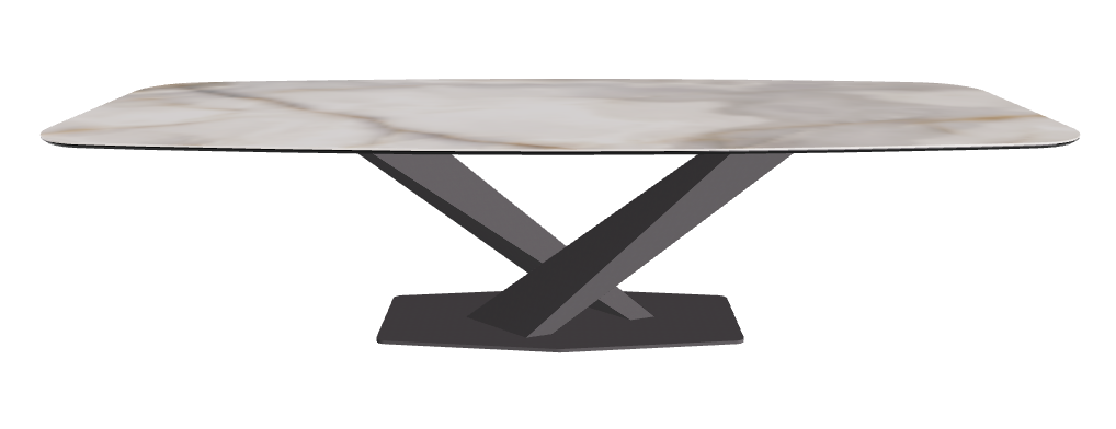 Cattelan Italia Stratos Keramik Barrel-Shaped Dining Table – 300x120x75h