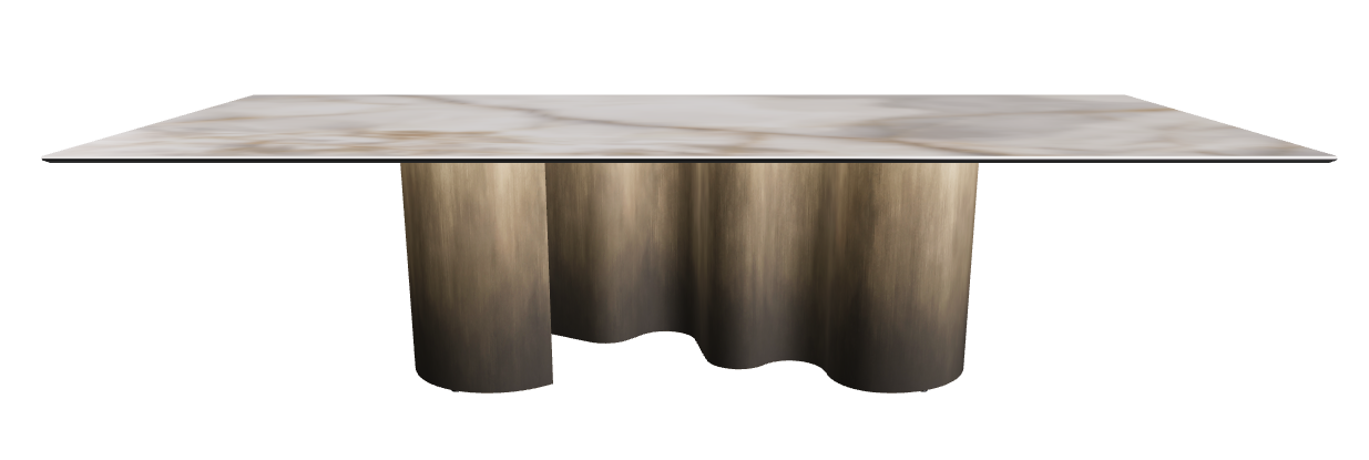 300x120x74h Rectangle Shaped_Alabastro_Oxy Brass