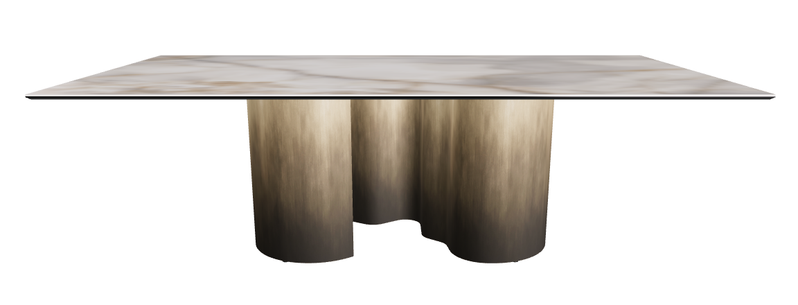 240x120x74h Rectangle Shaped_Alabastro_Oxy Brass