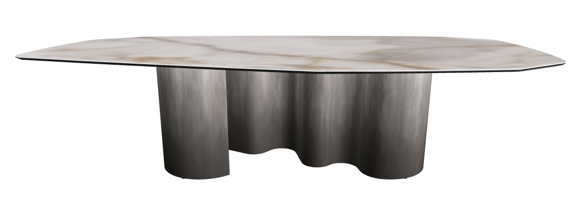 300x130x74h Polygon Shaped_Alabastro_Oxy Grey