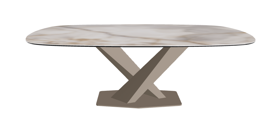 Cattelan Italia Stratos Keramik Biscuit Shaped Dining Table – 200x120x75h