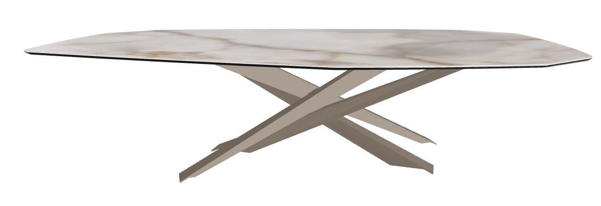 300x130x74.5h Polygon Shaped_Alabastro_Titanium Embossed