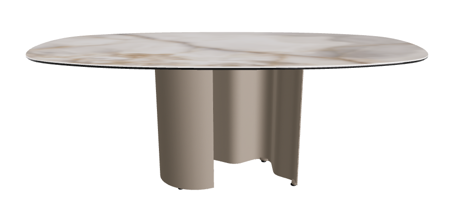 200x100x74h Bisuit Shaped_Alabastro_Titanium Embossed