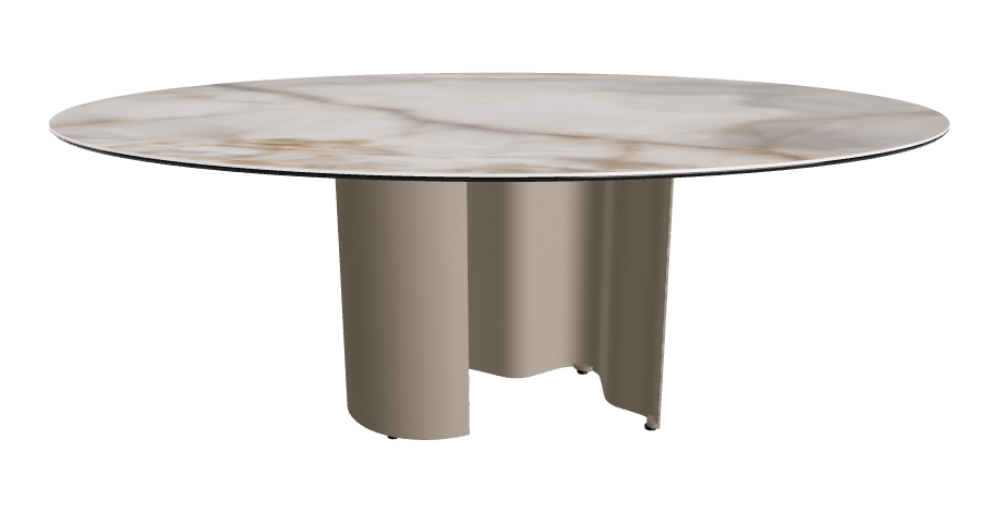 200x120x74h Oval Shaped_Alabastro_Titanium Embossed