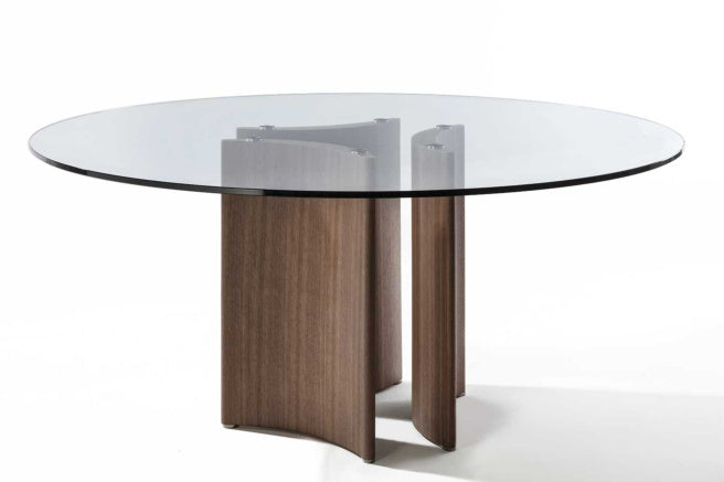 Porada Alan Glass Round Dining Table