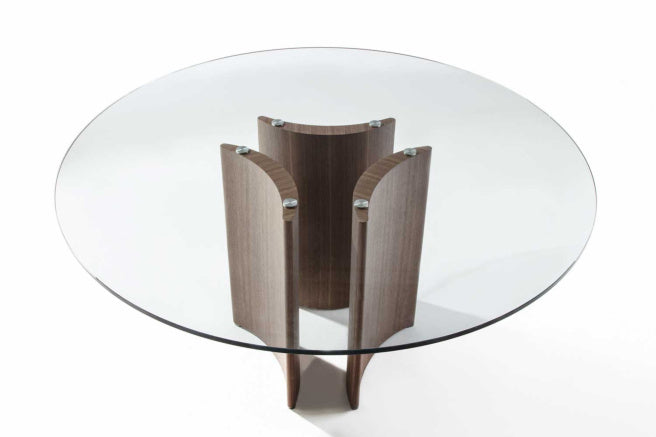 Porada Alan Glass Round Dining Table