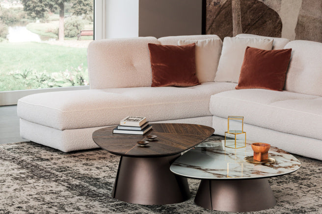 Cattelan Italia Albert Keramik Shaped Coffee Table 90 x 90