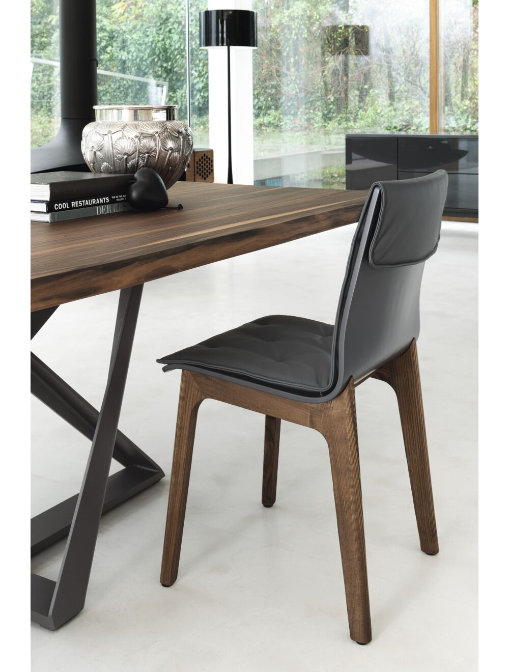 Alfa Dining Chair Wood Frame with cushion