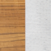 Aluminium with Dusty White fabric and wood-look parasol pole