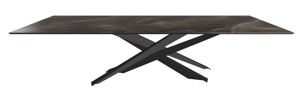 300x120x74.5h Rectangle Shaped_Andromeda_Black Embossed