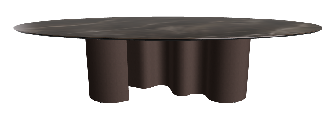 300x150x74h Oval Shaped_Andromeda_Bronze Embossed