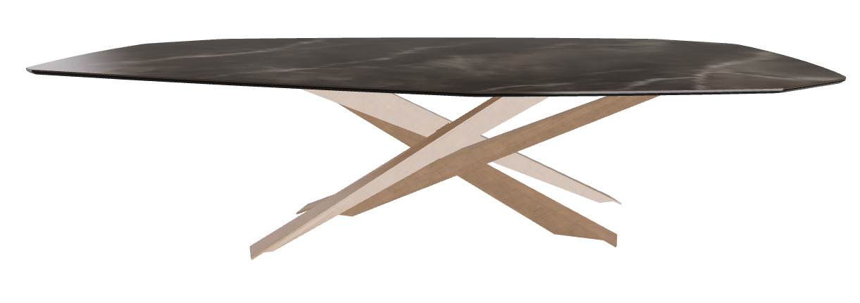 300x130x74.5h Polygon Shaped_Andromeda_Brushed Bronze