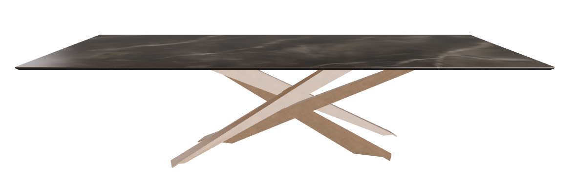 300x120x74.5h Rectangle Shaped_Andromeda_Brushed Bronze