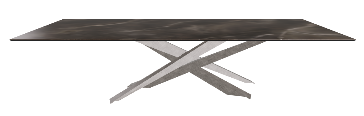 300x120x74.5h Rectangle Shaped_Andromeda_Brushed Grey