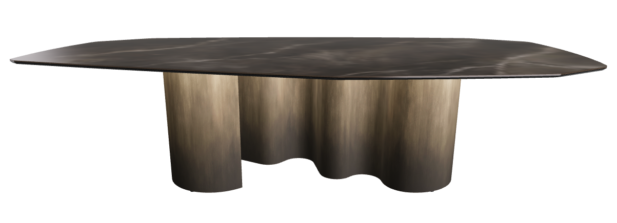 300x130x74h Polygon Shaped_Andromeda_Oxy Brass