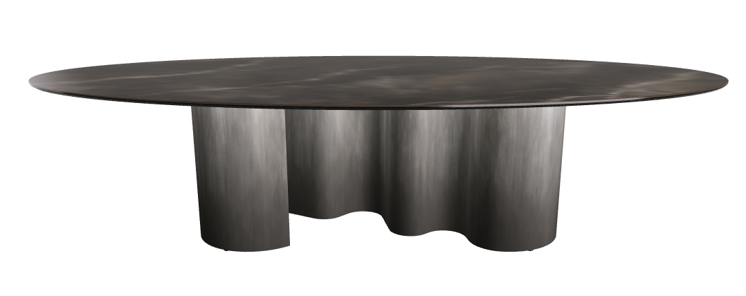 300x150x74h Oval Shaped_Andromeda_Oxy Grey